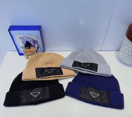 Stylish Beanie Cap Triangular Design Knitted Hat Warm Skull Caps for Man Woman 4 Colors2214168