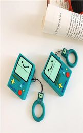 Adventure Time Blue Green Game Boy Machine Silicone Bluetooth Wireless Headphone Cover for Apple Airpods 1 2 Pro Protective Chargi3300280