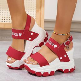 Sandals Wedges Platform Women High Heels Sport Casual Shoes 2024 Summer Open Toe Slippers Designer Female Pumps Zapatillas