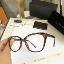 20% OFF Wholesale of sunglasses Cat Eye Myopia New Fashion for Men and Women Trendy Face Slim Black Frame Glasses Straight