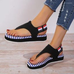 Sandals Summer Shoes For Women 2024 Fashion Platform Women's Thong Roman Flat Ladies Casual Female Beach Sandalias