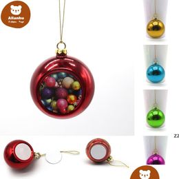 Christmas Decorations Sublimation Blanks 6Cm Christmas Ball Decorations Transfer Printing Heat Press Diy Gifts Craft Xmas Tree Ornamen Dhl8I