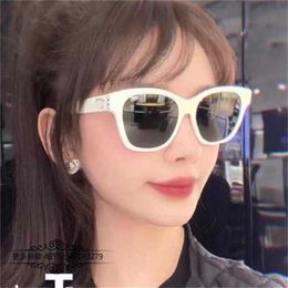 12% OFF New High Quality Xiaoxiang Individuality ins Same Women Fashion Pearl Double C-Box Sunglasses ch5482