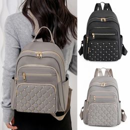 Fashion Bagpack Women High Quality Nylon Backpacks Female Big Travel Back Bag Large School Bags for Teenage Girls Shoulder Bag 240106