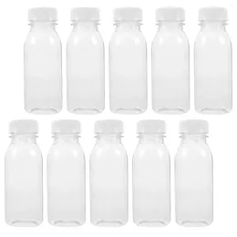 Water Bottles 10 Pcs Milk Bottle Which Drink Ss With Caps Transparent Aesthetic