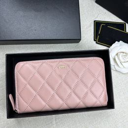 9 days arrive Luxury Fashion purse Lambskin zipper purse Designer Fashion multi-function card bag Small bag classic clutch bag wholesale