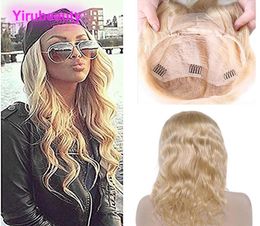 Brazilian Virgin Hair 613 Blonde Human Hair 13X4 Lace Front Wig 1032inch Body Wave 613 Colour Lace Front Wigs With Baby Hair Ligh4202562