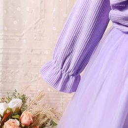 Girl Dresses Toddler Baby Princess Dress Long Sleeve Tulle A-Line With 3D Flower Decor Kids Sweet