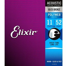 1 Sets Elixir 11025 Coated Acoustic Guitar Strings 1152 Custom Light5678231