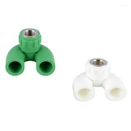 Kitchen Faucets 2 PCS Household Tap Water Pipe Fittings PPR25 To 4 Minutes Inner Wire U-Bend Green & White PPR Copper