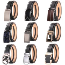 Belts Mens Black Leather Belt Designer Automatic Buckle For Men Casual Strap Male Men's Cummerbunds Cinturon Hombre B405