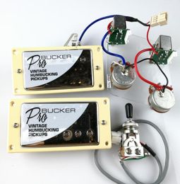 Rare Chrome ProBucker Alnico Electric Guitar Vintage Humbucking Pickups with Pro Wiring Harness 1 Set2097217
