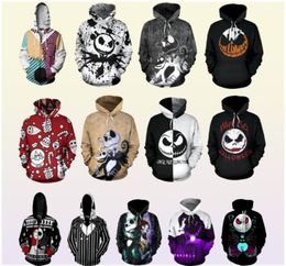 The Nightmare Before Christmas Hoodie 3D Print Sweatshirts Hoodies Cosplay Sally Jack Skellington Santa Zipper Jacket Coat MX200812163951