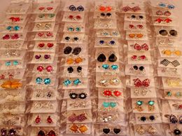 Fashion Top Quality New 100 Styles Diamond Earrings Pearl Earrings Buckle Jewelry For Women Wedding Earrings Stud Mixed Pair1604858