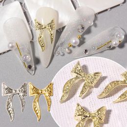 Nail Art Decorations Gold Silver 3D Charm Drills Bowknot Ornaments Bow Ties Jewelry Decoration Manicure Rhinestones