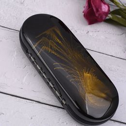 Metal Glossy Paint Glasses Storage Box Compression Resistant Myopia Case Sunglasses Cases Optical Boxes 240106