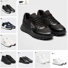 10A 2024 Men Shoes Top Design Prax 01 Sneakers Re-Nylon Brushed Leather Nylon Mesh Brand Mens Skateboard Walking Runner Casual Outdoor Sports EU38-46