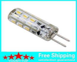 High quality Dimmable G4 Led 12V 24 Leds 3014 Chip Silicon Lamp DC12V Crystal Corn Light 3W Bulb Lighting 30PcsLot5133197