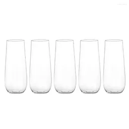 Disposable Cups Straws 5 Pcs Glass PET Simple Plastic Drinking Cocktail Lemon Juice Exquisite The Party Office