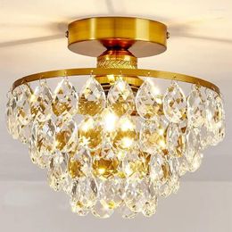 Ceiling Lights For Light Luxury Living Dining Room Bedroom Entrance 110V E Crystal Lamp