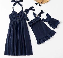 New Family Look Cute Baby Summer Dress Elegant Cotton Dress04945950