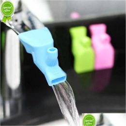 Bathroom Sink Faucets Faucet Extender Sile Water Tap Extension Kids Wash Device Kitchen Guide Drop Delivery Home Garden Showers Accs Dhsdl