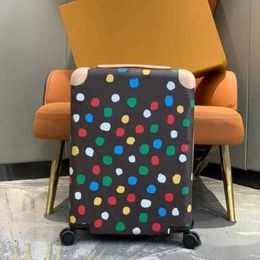 Luis Vuittons High Lvity Lvse Dots 55 3d Painted Quality Horizon Print Suitcases Designer Brand Cabin Size Trolley Rolling Luggage Air Boarding Travel Luggages Duff