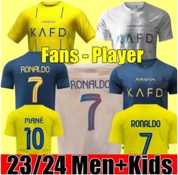 23 24 Al Nassr FC soccer Jerseys 2023 2024 Gonzalo Martinez Talisca Ghislain Vincent Aboubakar men kids kit Football shiirt Al-Nassr uniform