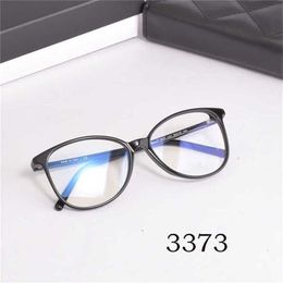 58% Sunglasses High Quality New Xiaoxiang Glasses 3373 Plate Small Eyeglasses Frame can be paired with myopia flat anti blue light glasses