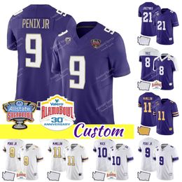 Alamo Bowl Football Jersey Penix Jr. 9 Rome Odunze Joe Jarzynka Jalen McMillan Bralen Trice Austin Mack Sugar Bowl Stitched Anderson 77 Julius Buelow Purple White