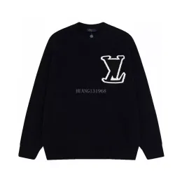 Men's Plus Size sweater Hoodies Sweatshirts jacquard letter knitted black sweaters autumn / winter acquard knitting machine e Custom crew neck cotton Hoodie