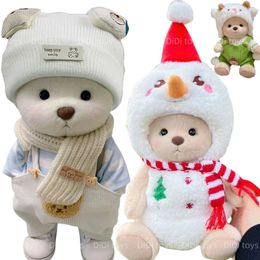 Handmade Teddy Bear Plush Toy Change Dress Honey Bag Cloth Girl Hug Cuddly Plushie Doll for Girlfriend Christmas Gift 240106