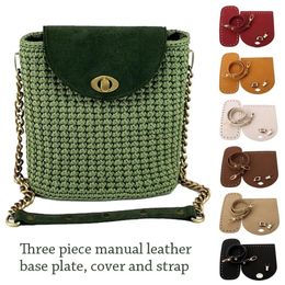 1/3pcs PU Leather Shoulder Bag Bottom Strap Handbag Shoulder Strap Woven Bag Set For DIY Handmade Bag Backpack Accessories 240106