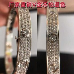 Designer Cartres Bracelet V-gold material full sky star buckle version bracelet CNC rose gold screw with 0.3 plating