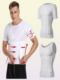 Mens Body Shaper Compression Shirts Abdomen Shapewear Tummy Slimming Sheath Gynecomastia Shapers Corset Waist Trainer Fajas Tops139513160