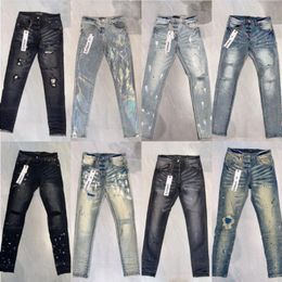 Дизайнерские джинсы PURPLE BRAND для мужчин и женщин, брюки, фиолетовые джинсы, летние дырки, высокое качество, фиолетовые джинсы с вышивкой, джинсовые брюки, мужские пурпурные Fedc