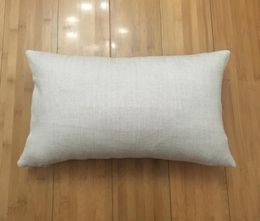 12x18 linen pillow case blanks for DIY sublimation 100 polyester burlap look cushion cover plain linen pillow cover6891140