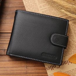 Wallets Leather Men Cow Solid Sample Style Zipper Purse Man Card Horders High Quality Male Wallet WB230020