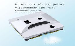 Effortlessly Clean Windows, Floors, and Walls with this New Robot Window Cleaner! Auto Water Spray, Edge Sensor, Robotic Vacuum for Home Use - 40ml Capacity