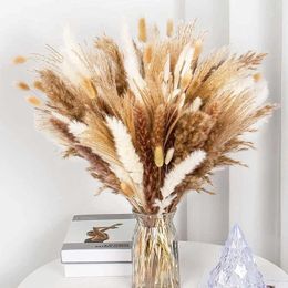 Decorative Flowers Dried Pampa Natural Decoratio Pampas Grass White Wedding Bedroom Decor Pompous Boho Birthday Pompas Flower Bouquet