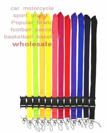 2022 new 100pcs sport Clothes logo strap Lanyard ID Badge Keychain Holder Neck Strap Detachable Multicolor1465103