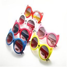 Summer Style 2017 New High Quality Kids UV Sunglasses Cartoon Cat Animal Shapes Sunglasses Glasses For Children 24pcs Lot308t