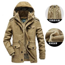 Parka Men Coats Winter Jacket Thicken Hooded Waterproof Outwear Warm Coat Casual Mens Jackets Overcoat Fur Thick coats 240106