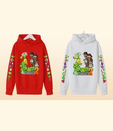 2022 Autumn Winter Plant Vs Zombies Print Hoodies Cartoon Game Boys Clothes Kids Streetwear Clothes For Teen Size 414 T5495727