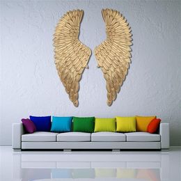 Wall Decoration Angel Wings Retro Metal wings Bar Coffee Shop Wall Decoration Home Bedroom Living room decor Christmas Industry Y2284D