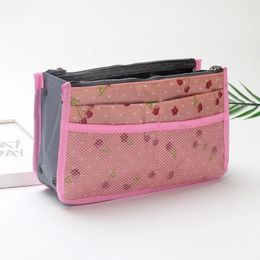 Cosmetic Bags Multifunctional Bi-fold Storage Bag Double Zipper Large Capacity Arrangement Makeup Toiletries Classification