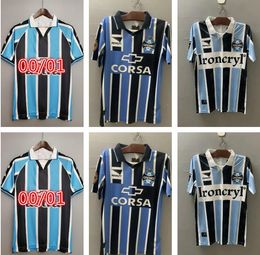 Gremio 2000 retro soccer jerseys 1997 1998 1999 Ronaldinho ZINHO NENE WARLEY Alegre home vintage old classic football shirt