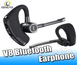 V8 Bluetooth Headphones Wireless Earphones Business Hands Legend Stereo Wireless Car Earphone With Mic Volume Control Retail B4483318