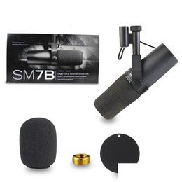 Microphones Sm7B Professional Recording Studio Microphone Cardioid Dynamic Mic For Live Streaming Vocals Bud 231226 Drop Delivery Elec Otczk