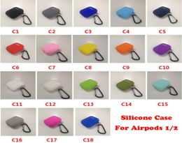 Soft Silicone Case For AirPods 123 Mini Slim TPU Wireless Bluetooth Headphone Cover For Airpods Pro 4 Mini With Metal Hook5523122